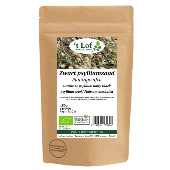 Graines de psyllium noir (graines de psyllium) Bio - 150 gr – Image 2